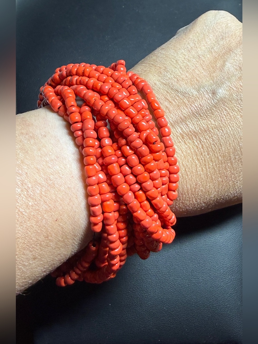 Hand Crafted Red Multi-Strand Bracelet